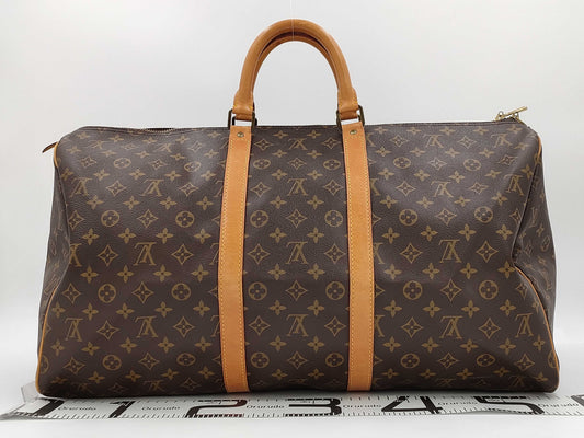 LOUIS VUITTON Monogram Keepall 55 Boston Bag M41424/MI8906