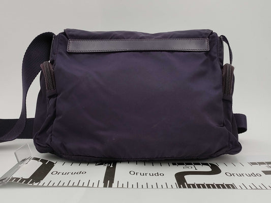 PRADA Prada nylon shoulder bag with triangle logo in purple