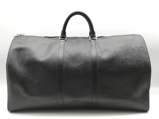 LOUIS VUITTON Epi Keepall 55 M59142 Noir Boston Bag