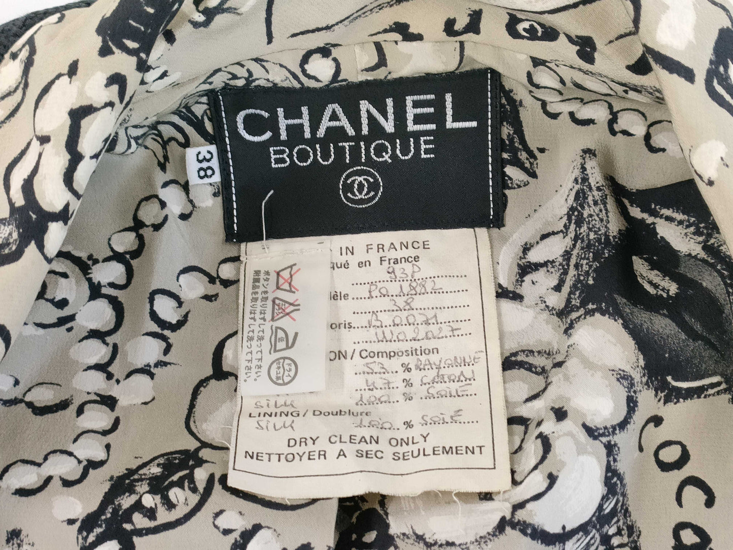 CHANEL 93P Tweed Set, Vintage, Size 38, Includes Replacement Buttons and Fabric, Other Apparel