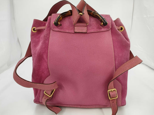 GUCCI Bamboo Suede Backpack