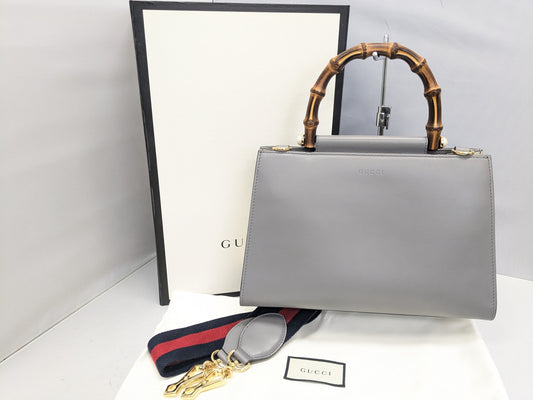 GUCCI 459076 Bamboo 2-Way Handbag