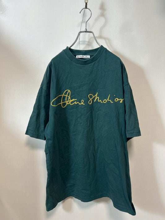 Acne Men's Logo T-Shirt, Cut and Sewn, JP Tag, Size S