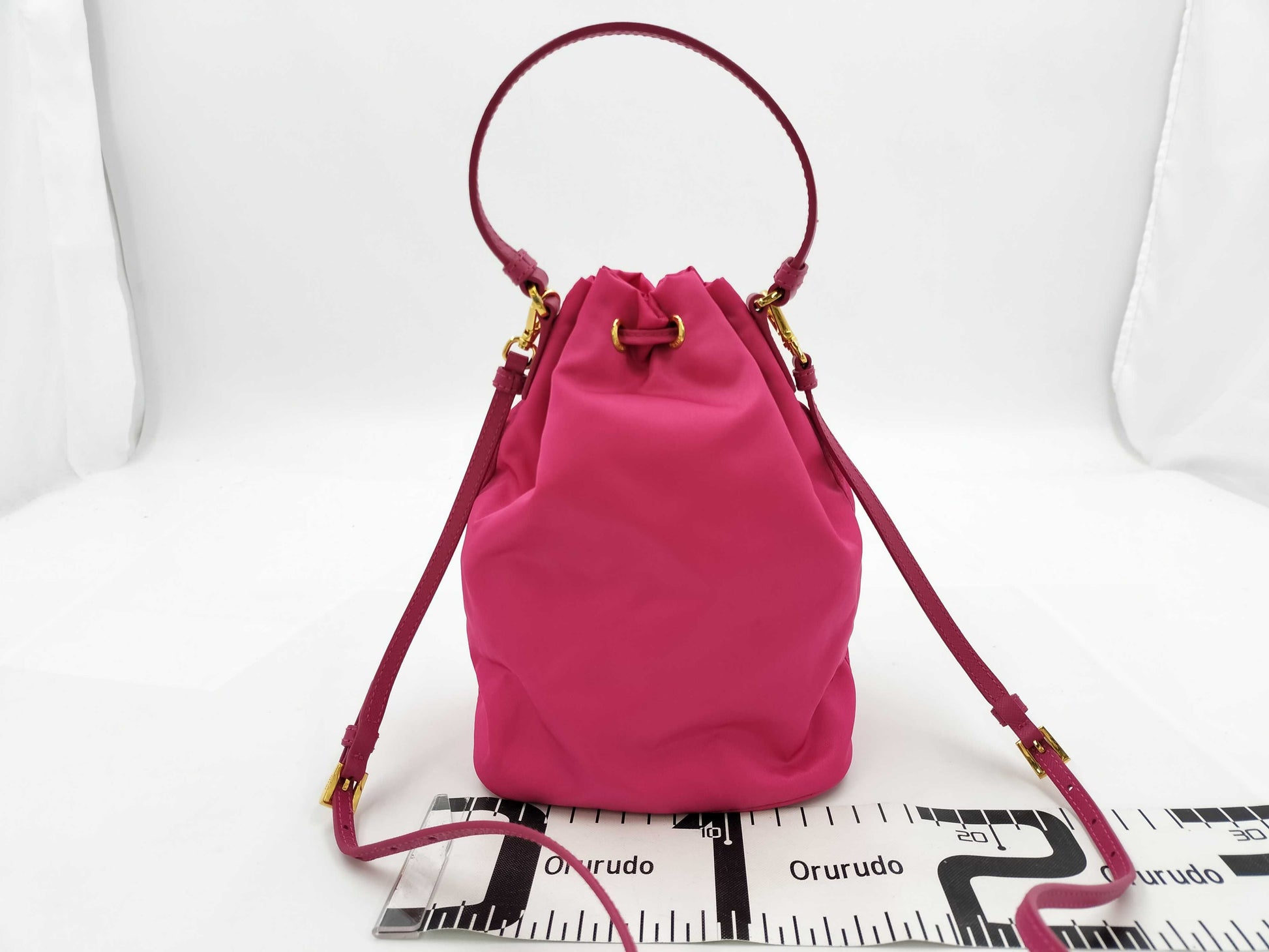 PRADA 1BH038 ReNylon Duet Bucket 2-Way Shoulder Bag