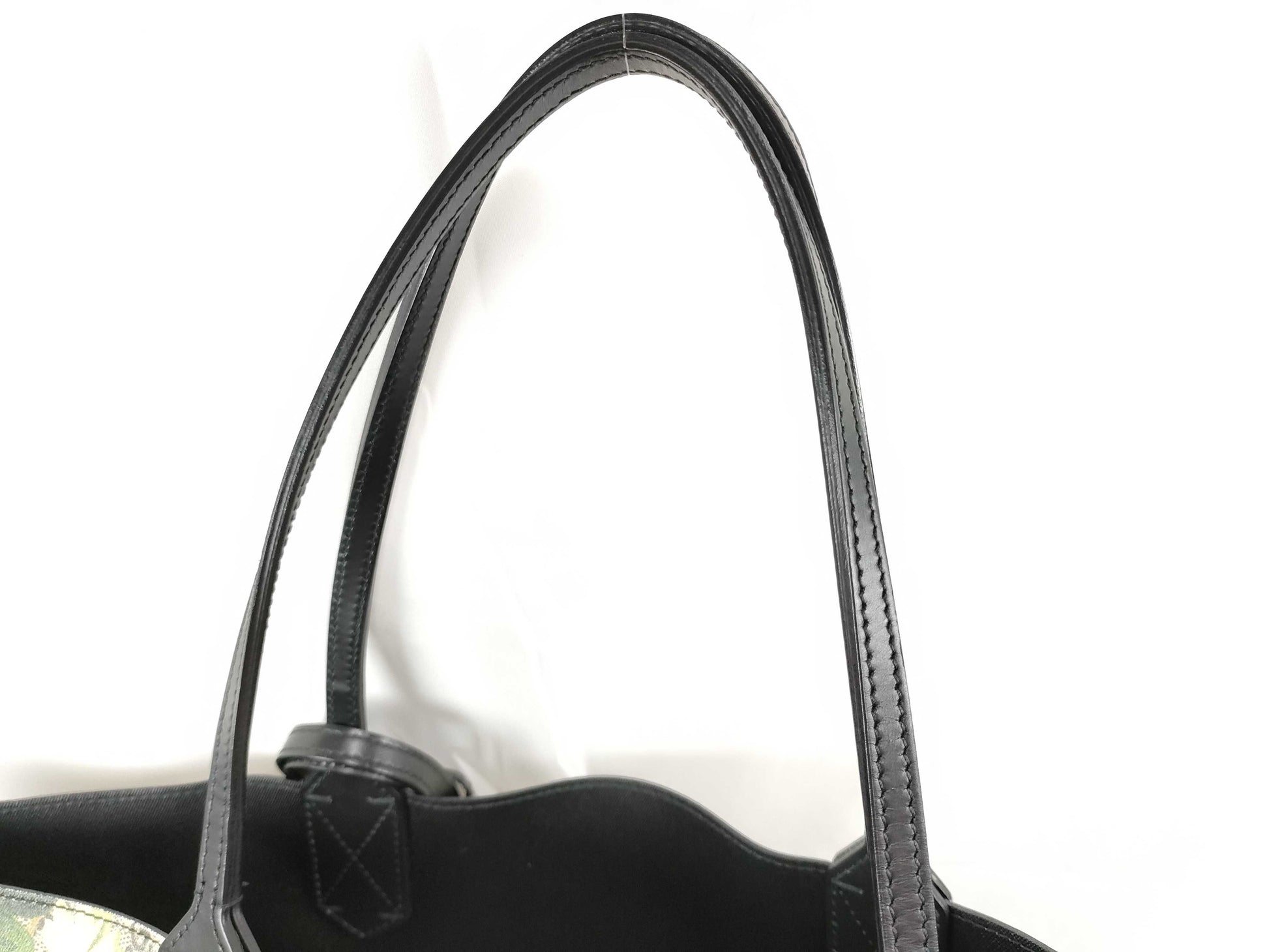 GUCCI GG Supreme PVC and Leather Tote Bag, Beige and Red, 368568 B