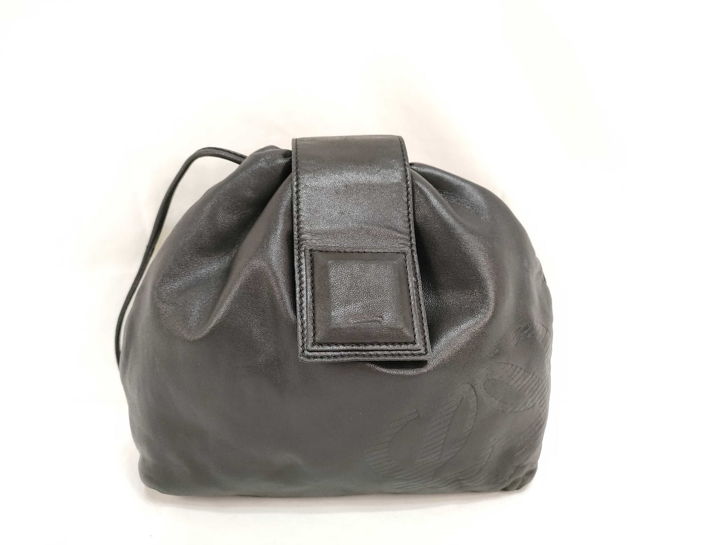 LOEWE LOEWE Shoulder Bag Anagram Black Drawstring Shoulder Bag