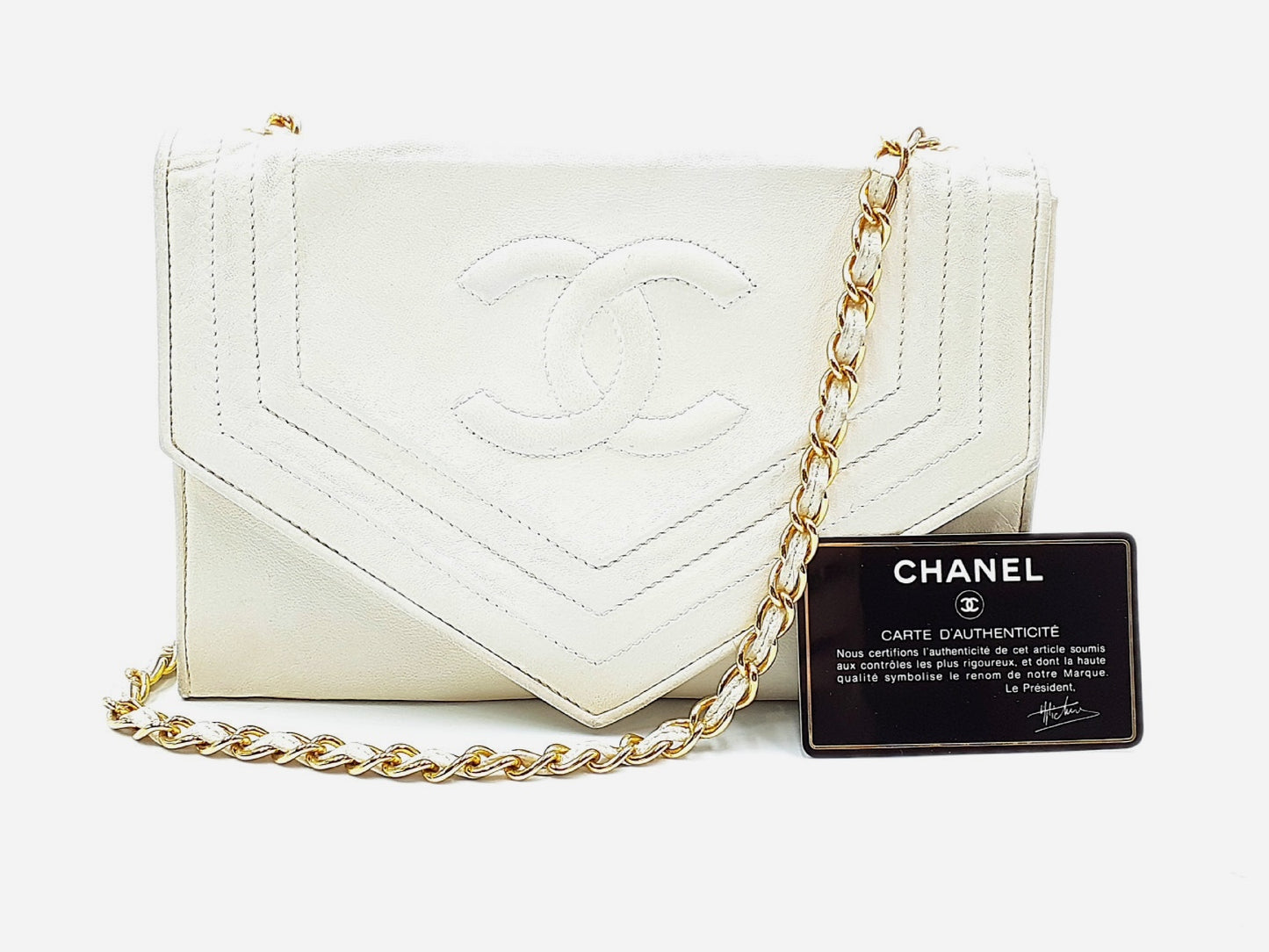 CHANEL Lambskin CC Coco Mark Chain Shoulder Bag, 0 Series