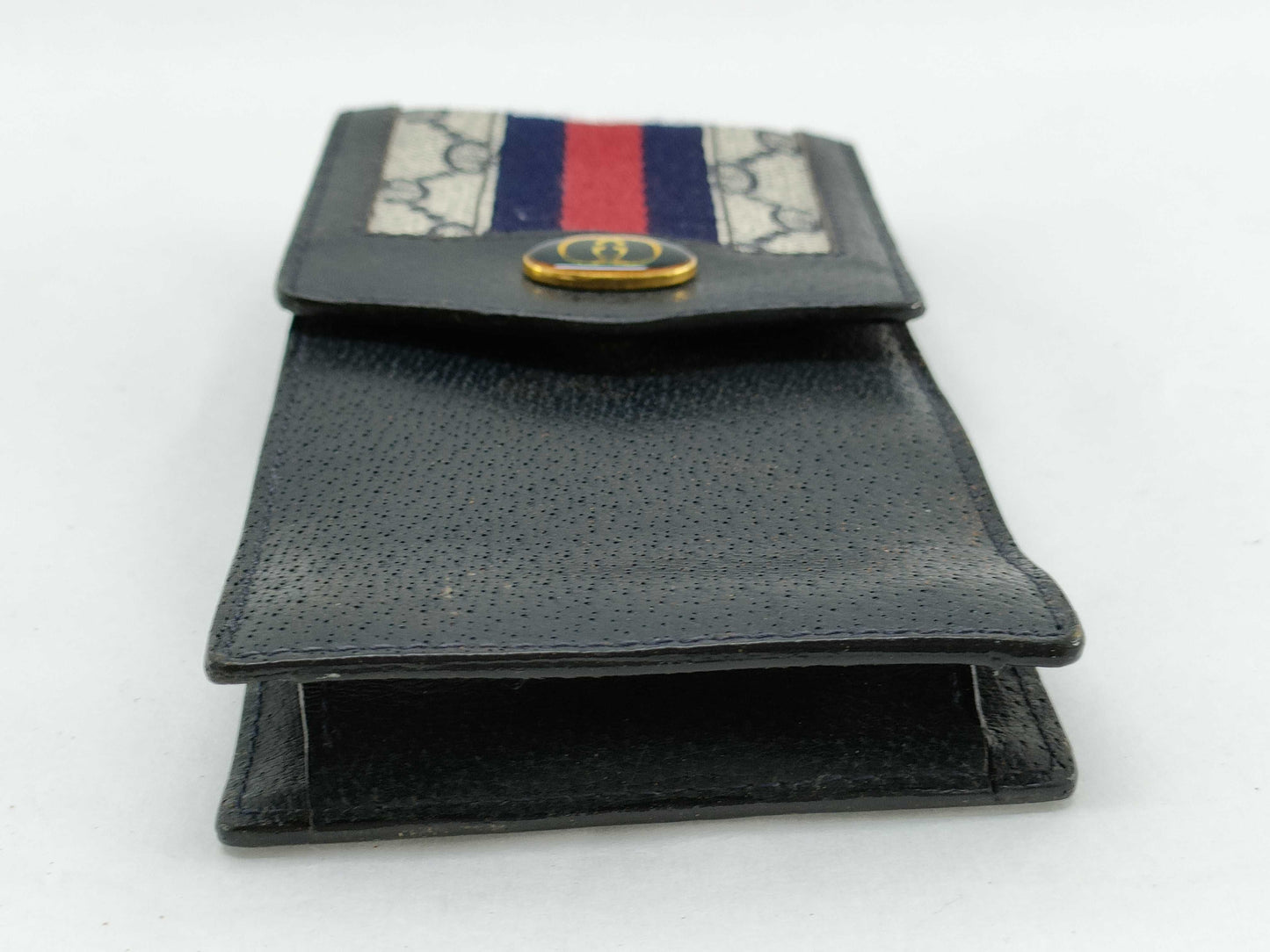 GUCCI Sherry Line GG Supreme Pen Case, Navy, Other Accessories