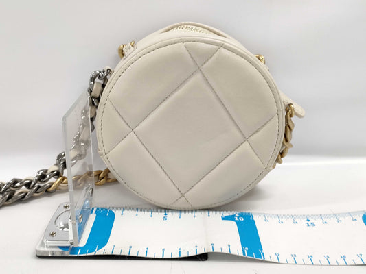 CHANEL Lambskin Round Chain Shoulder Bag