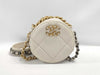 CHANEL Lambskin Round Chain Shoulder Bag