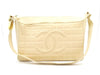 CHANEL Chocolate Bar Coco Mark Lambskin Shoulder Bag