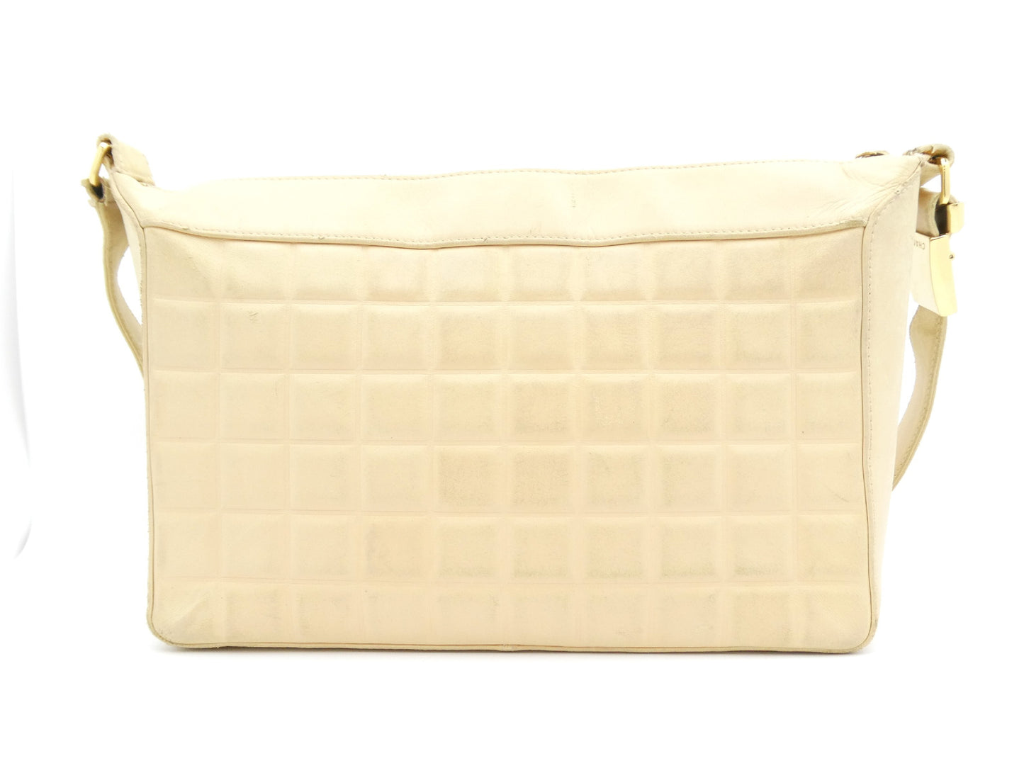 CHANEL Chocolate Bar Coco Mark Lambskin Shoulder Bag