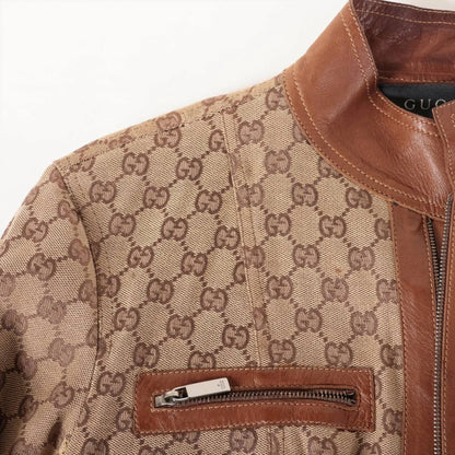 GUCCI GG Jacket, Size 42, Brown