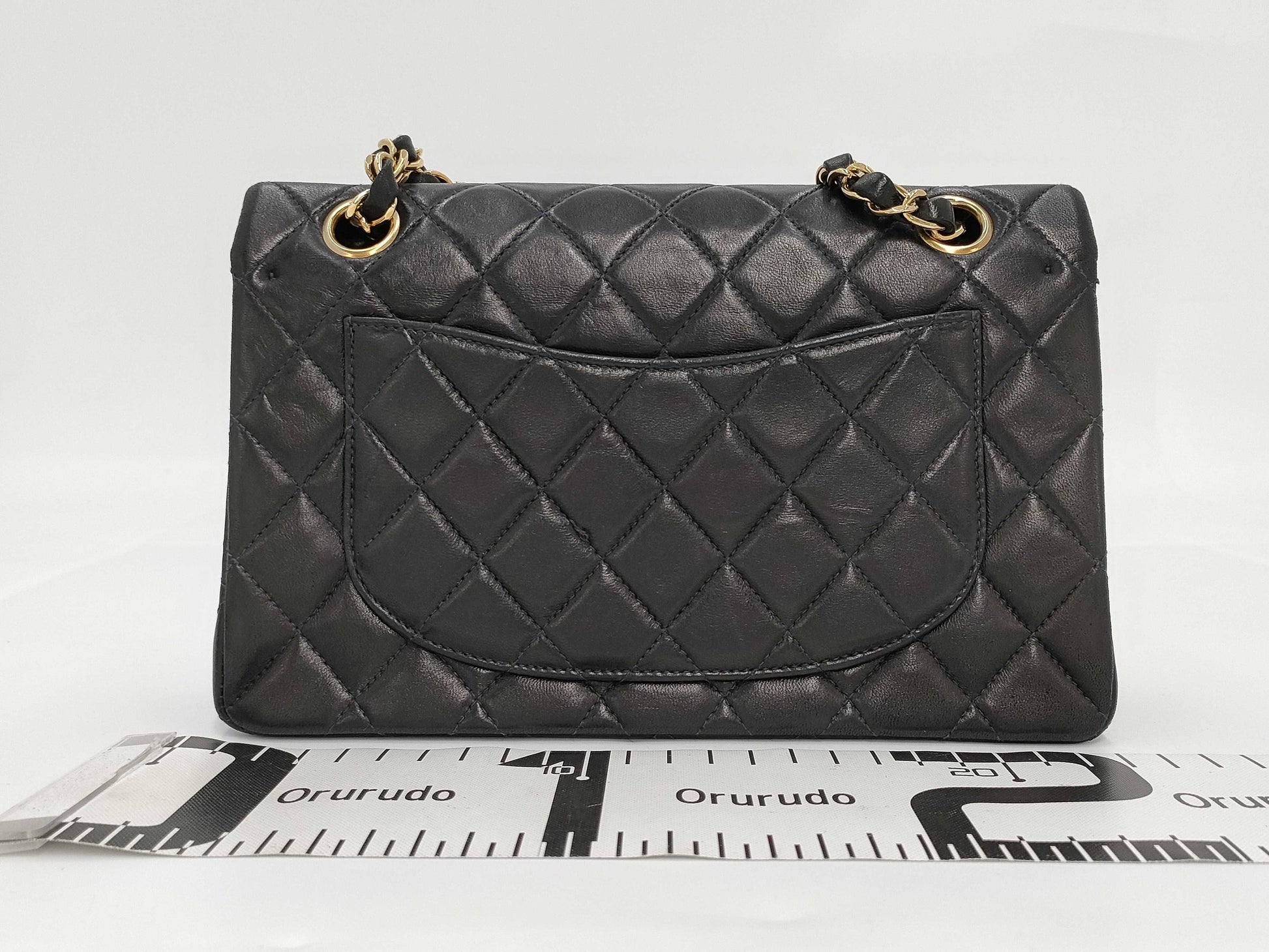 CHANEL Matelassé Lambskin Black GL Hardware Shoulder Bag