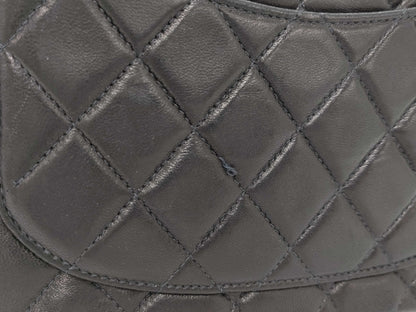 CHANEL Matelassé Lambskin Black GL Hardware Shoulder Bag