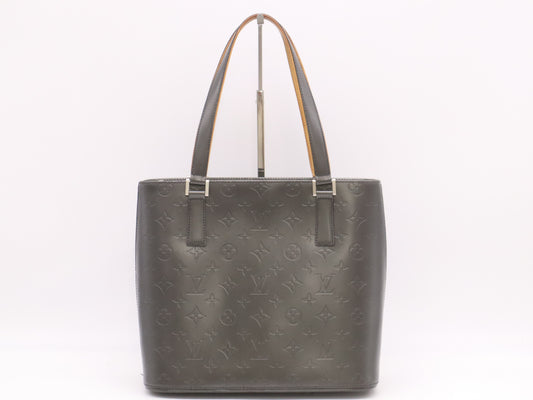 LOUIS VUITTON M55112 Monogram Matte Stockton Noir Tote Bag