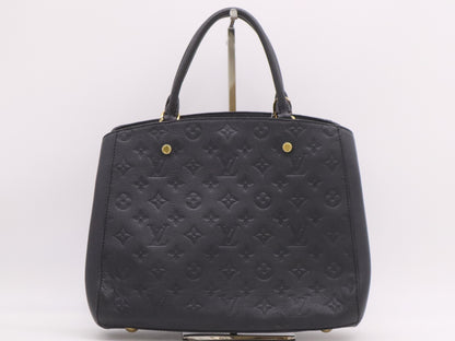 LOUIS VUITTON M41048 Unplanted Montaigne MM Noir TR3184 Handbag with Shoulder Strap, Crochette, Poignier, Cadena Keys x2