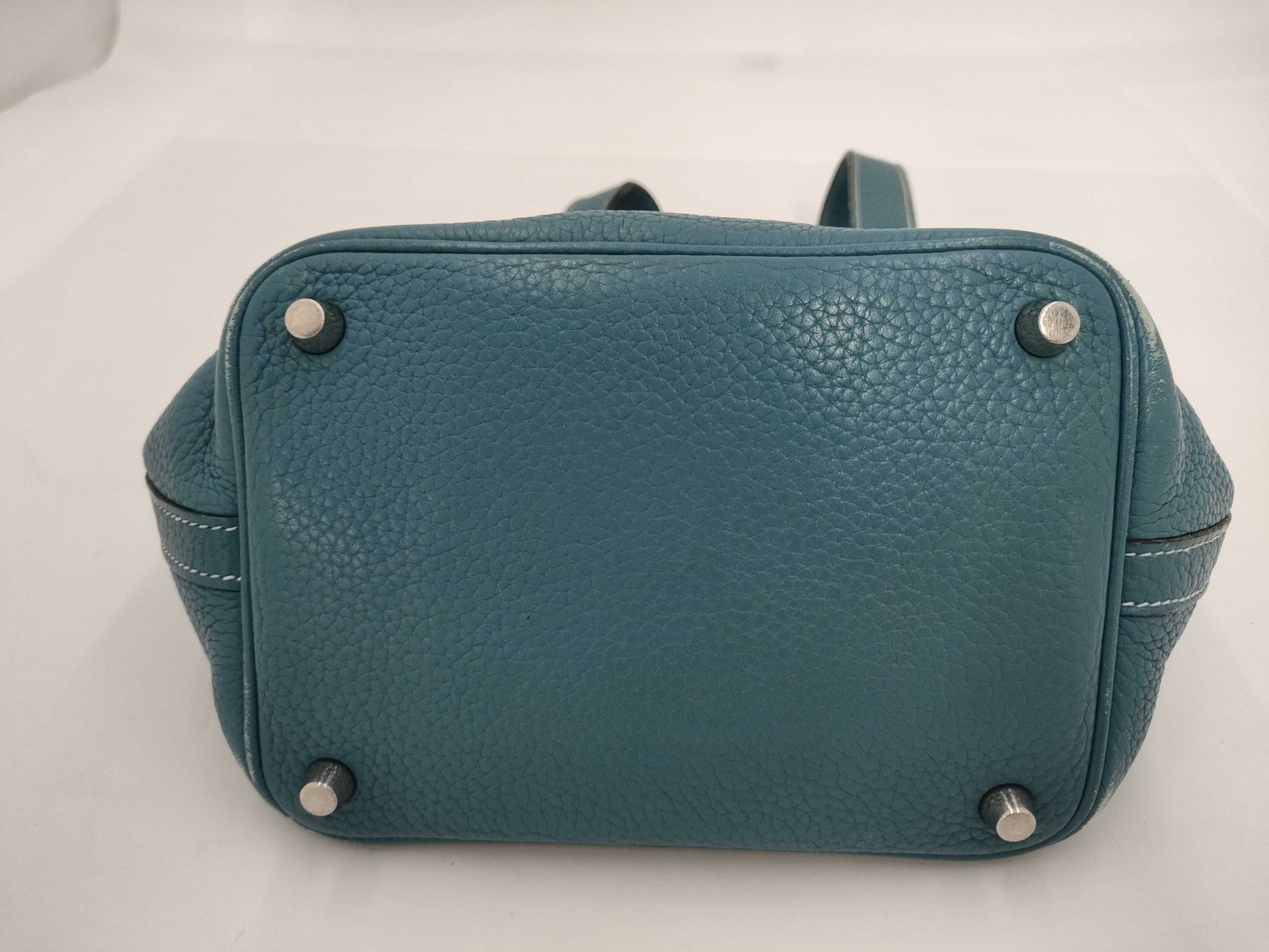 HERMES Picotin Lock PM Taurillon Clemence Blue Handbag