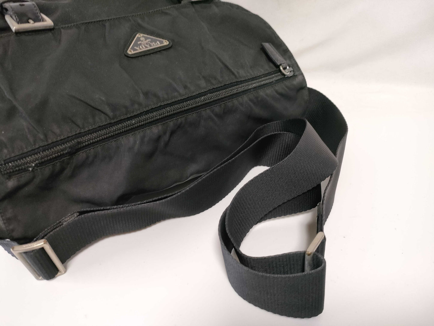 PRADA Prada Shoulder Bag with Triangle Logo, Black