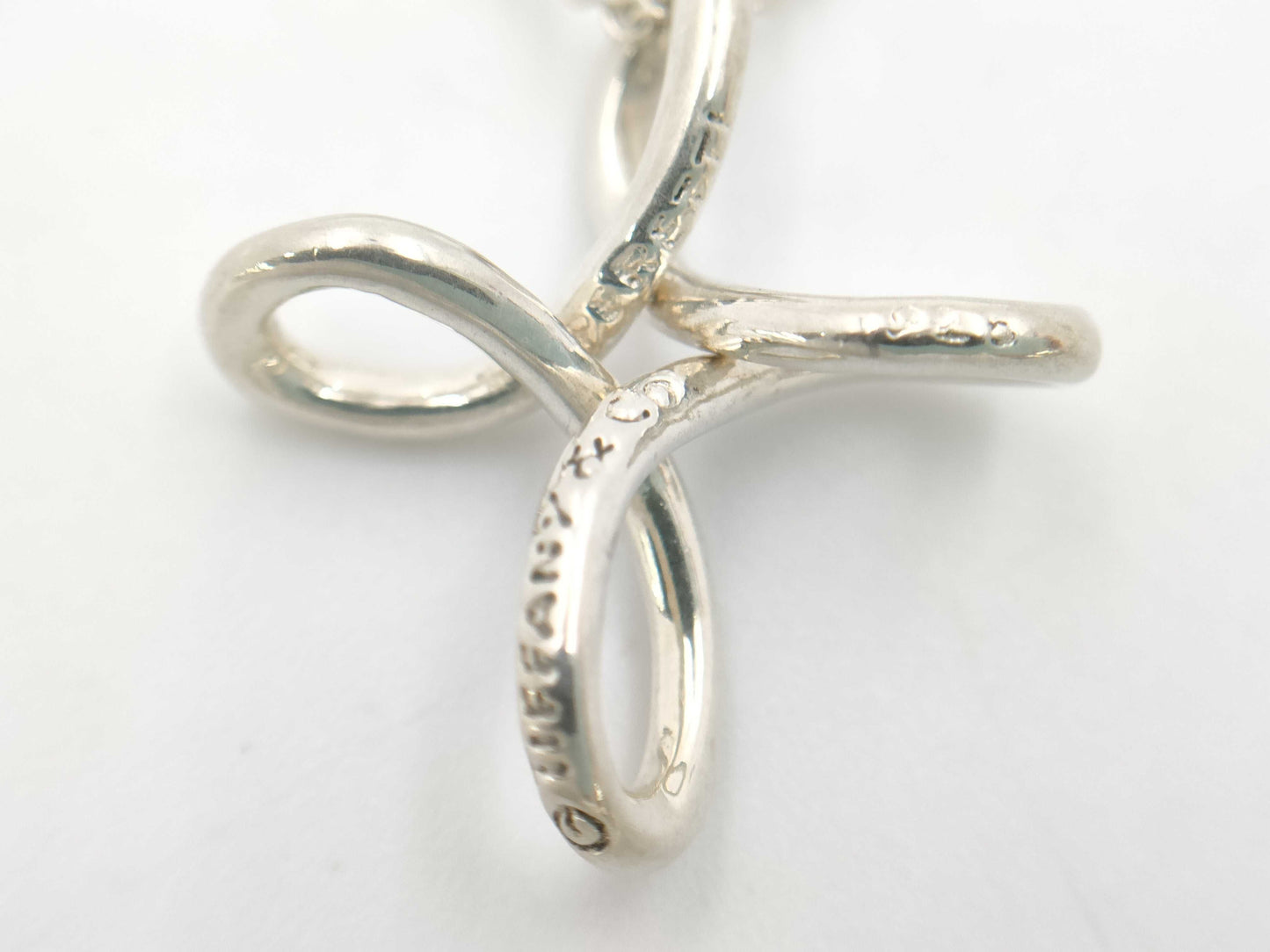 Tiffany&Co. Tiffany Necklace Open Cross 925