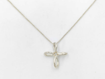 Tiffany&Co. Tiffany Necklace Open Cross 925