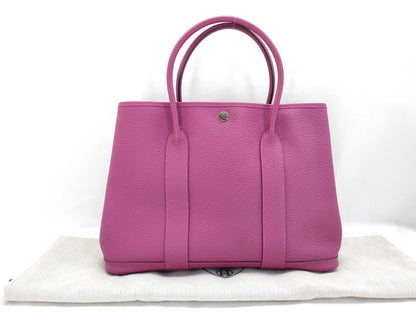 HERMES Garden Party Silver Hardware Tote Bag A Stamp