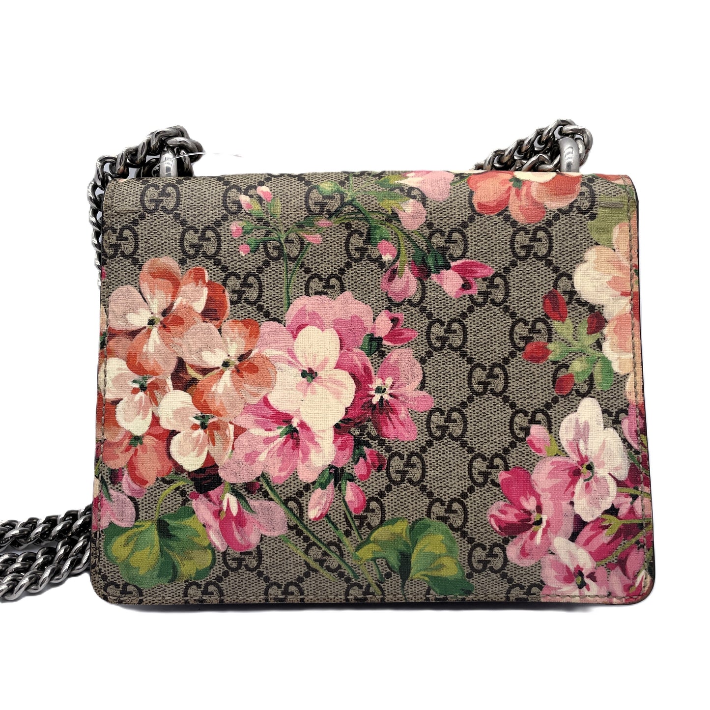 GUCCI Gucci GG Supreme Floral Duonisos Chain Shoulder Bag