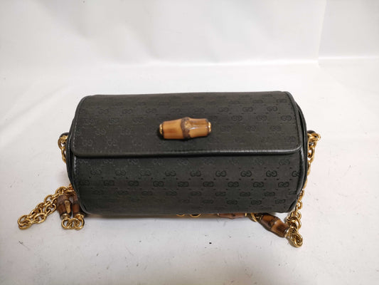 GUCCI GUCCi Bamboo Chain GG Pattern Shoulder Bag