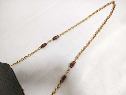 GUCCI GUCCi Bamboo Chain GG Pattern Shoulder Bag