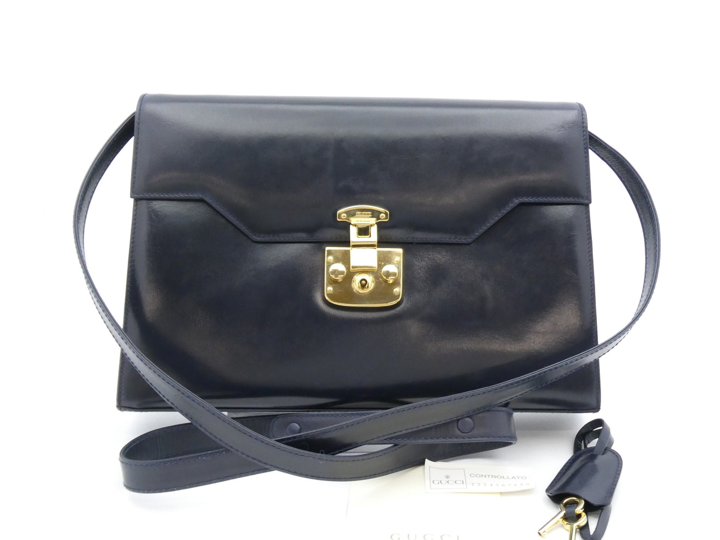 GUCCI Ladylock Leather Shoulder Bag