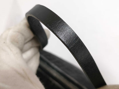 FENDI Zucchino Canvas and Leather Handbag