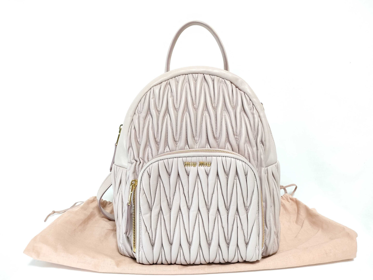 Miu Miu Matelasse Pink Backpack