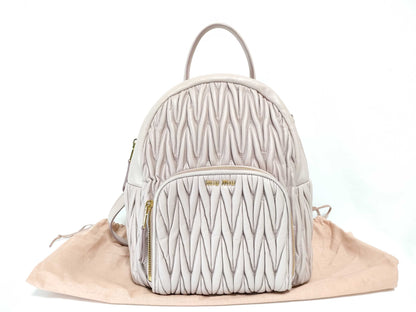 Miu Miu Matelasse Pink Backpack
