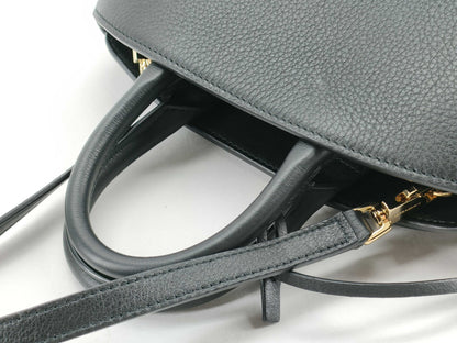 Salvatore Ferragamo Gancini Hug 2-Way Handbag Black Tote Bag