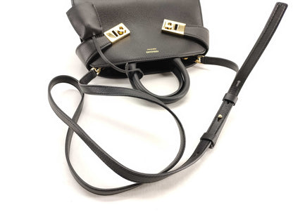 Salvatore Ferragamo Gancini Hug 2-Way Handbag Black Tote Bag