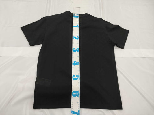 LOUIS VUITTON Damier Mesh T-Shirt, Cotton, Black, Men's, Small