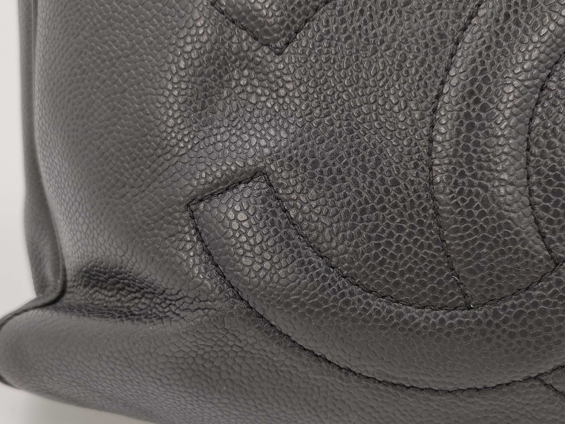 CHANEL Deka Coco Mark Turn Lock Chain Tote Bag