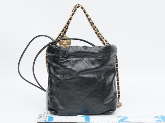 (10305_0007) CHANEL Chanel 22 Mini Shiny Calfskin Shoulder Bag