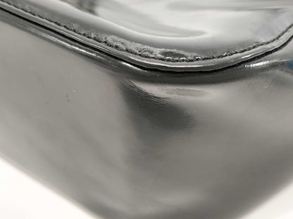 VERSACE Sunburst Patent Leather Chain Tote Bag Shoulder Bag
