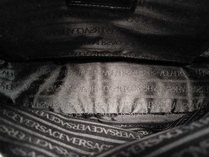 VERSACE Sunburst Patent Leather Chain Tote Bag Shoulder Bag