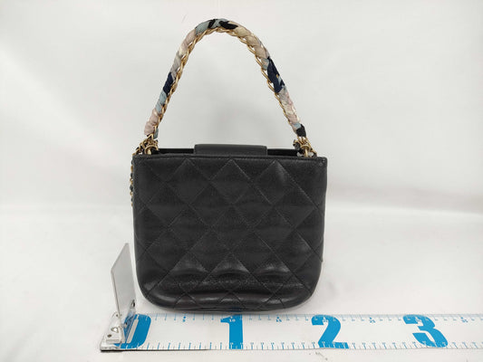 CHANEL Caviar Leather Chain Shoulder Bag with GP Hardware, Black Caviar Leather Shoulder Bag