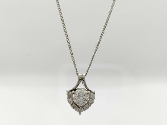 D0.64ct FD0.24ct Pt900/850 4.1g Necklace 