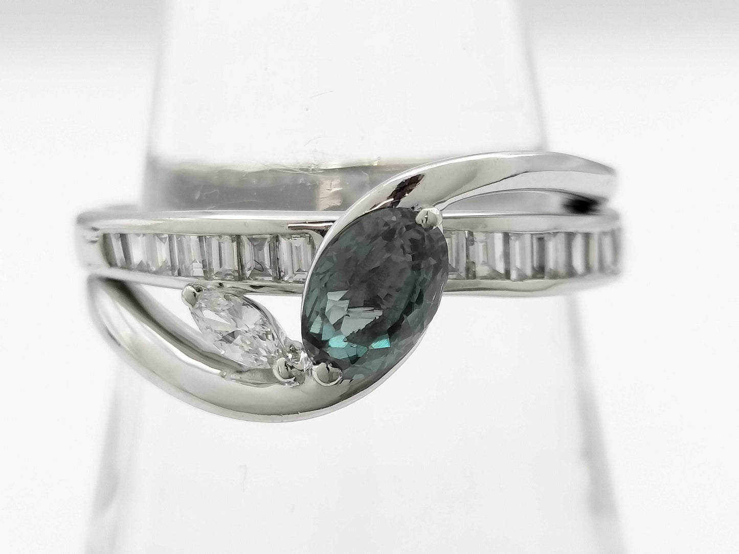 AX 0.72ct D 0.40ct PT900 8.0g Ring 