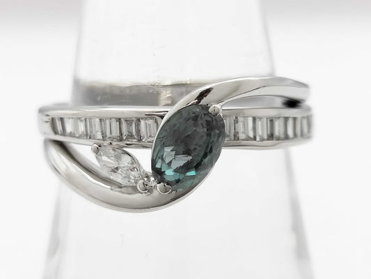AX 0.72ct D 0.40ct PT900 8.0g Ring 