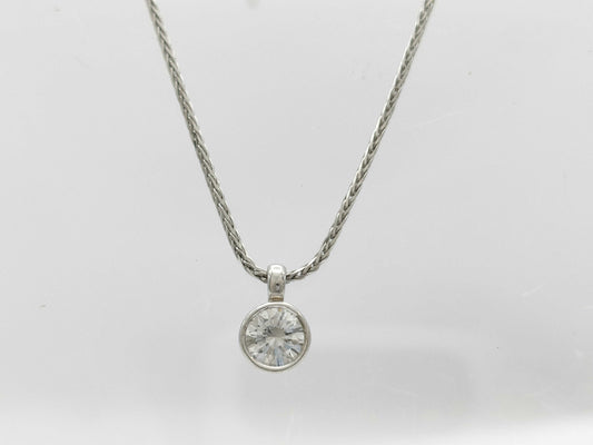D0.45ct Pt900/850 4.5g Necklace 