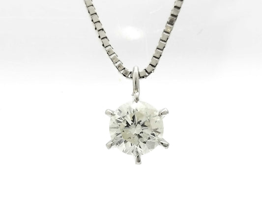D0.591ct Pt900/850 3.4g Necklace 