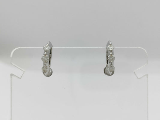 D0.25/0.25ct K18 3.0g Earrings 