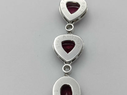R1.04ct D0.13ct / R1.41ct D0.12ct / R1.37ct D0.12ct PT900 8.6g Pendant Top 