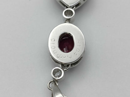 R1.04ct D0.13ct / R1.41ct D0.12ct / R1.37ct D0.12ct PT900 8.6g Pendant Top 