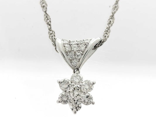 D1.00ct Pt900/850 6.7g Necklace 